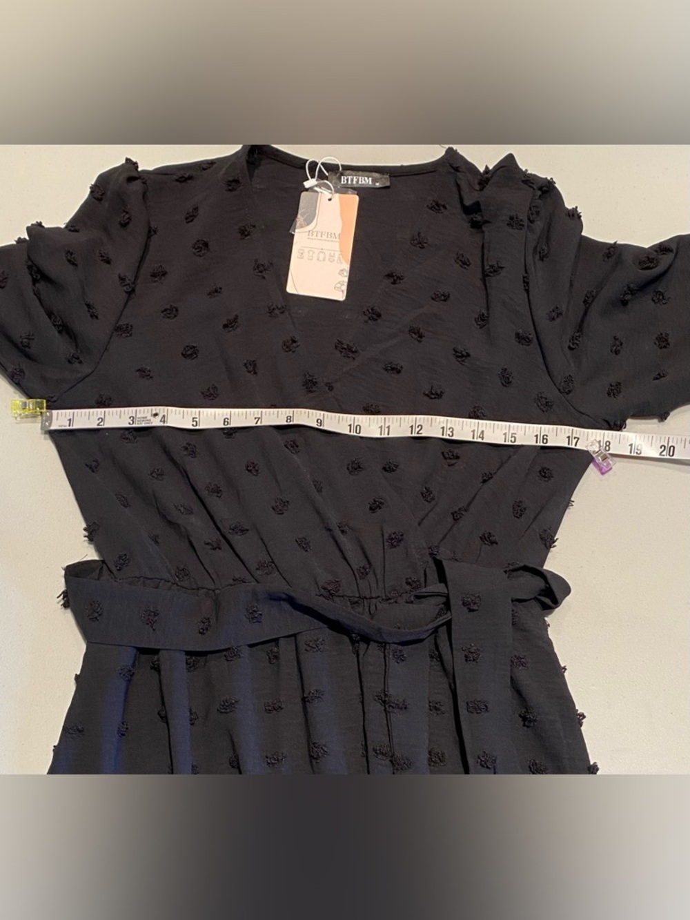 BTFBM Maxi Dress with Long Sleeves and Swiss Dots, size M, NWT - Picture 9 of 14